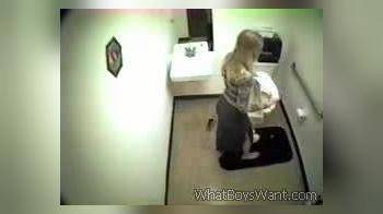 video of Changing clothes in bathroom