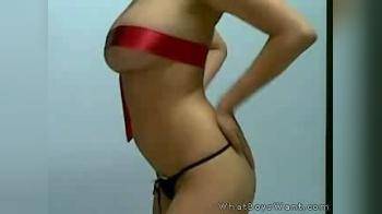 video of perfect tits in a ribbon