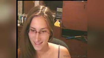 video of Gorgeous Teen With Glasses On Webcam