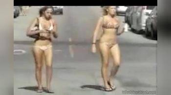 video of 2 bikini girls