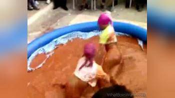 video of Mud wrestling show