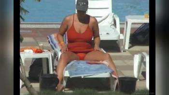 video of Busty Milf Tanning