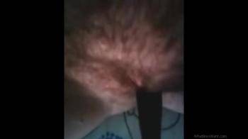 video of girl Masturbates with hairbrush