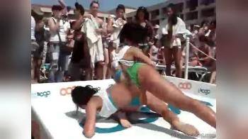 video of Dinah Shore Weekend Lube Wrestling