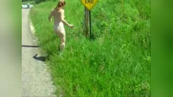 video of redhead hitchhiking in the nude 2