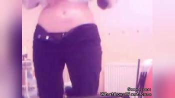 video of strip on bedroom cam