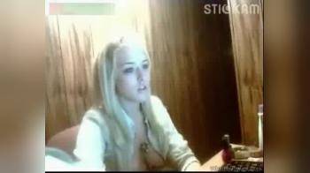 video of blonde stickam hottie