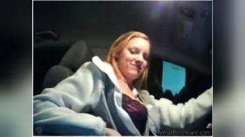 video of girl goes to Taco Bell drive thru in bra / flashes