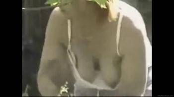 video of Backyard braless