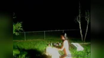 video of backyard girls & fireworks
