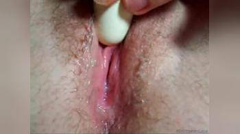 video of creamy masturbation - very good, closeup