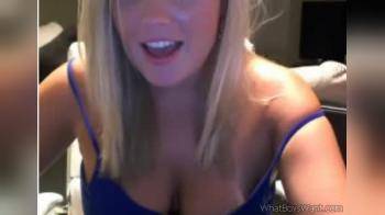 video of blonde showing her big tits
