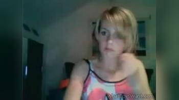 video of sassy blonde touching 1387830170