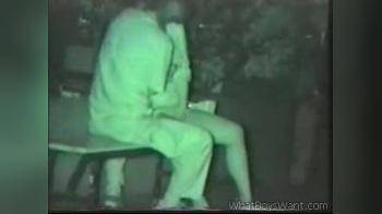 video of couple in the park - at night