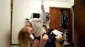 video of teen dances around a pole