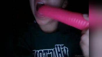 video of pink dildo masturbation 1