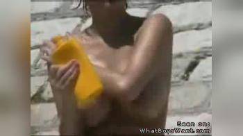 video of beach boob lube