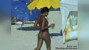 video of Black Brazil chick in thong, VERY HOT