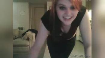 video of Redhead flashing on cam
