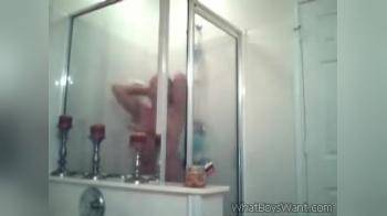 video of Nice girl have shower