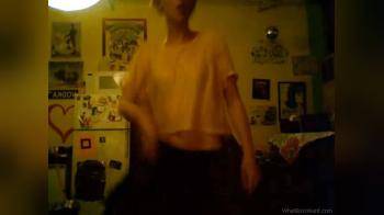 video of skinny blond dancing