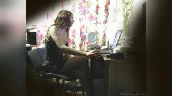 video of spy while she is using the computer