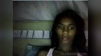 video of Cute black chick on webcam