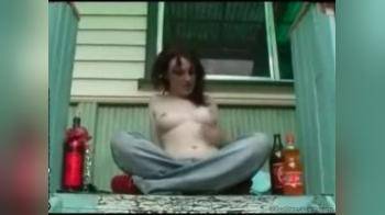 video of Drunk Teen On Veranda – Bottle Insertion
