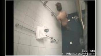 video of REAL Dorm girl showering