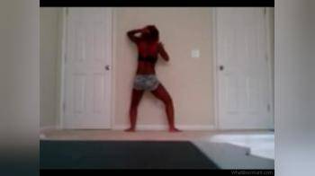 video of Sexy Black Selfshot Teen - Strip & Dance