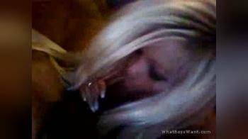 video of Hot Emo Blond Sucking Black Cock