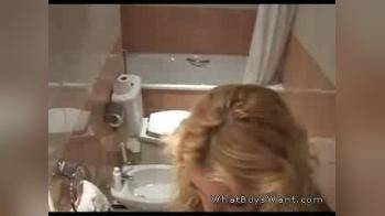 video of hidden cam frisky fingering in bathroom