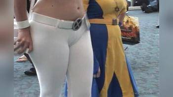 video of white cosplay cameltoe