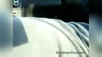 video of Cute Blonde Blows her BF in Car