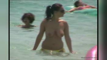 video of Catrina topless beach