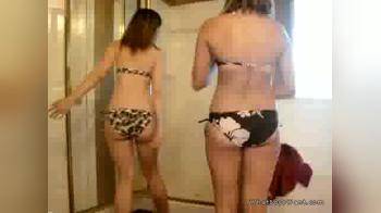 video of 2 GIRLS are PLAYING in the SHOWER...OMG!!!