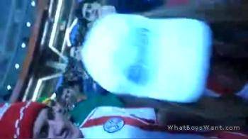 video of Big titted paraguayan soccer fan
