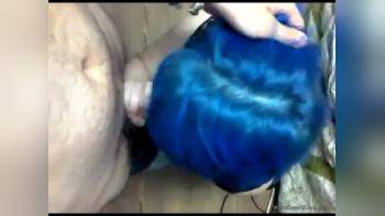 video of blue hair bj