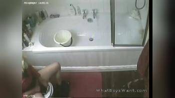 video of So horny    hidden masturbation on toilet