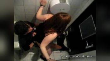 video of couple fuckin on the toilet of the bar