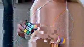 video of A rubik cube & a bikini
